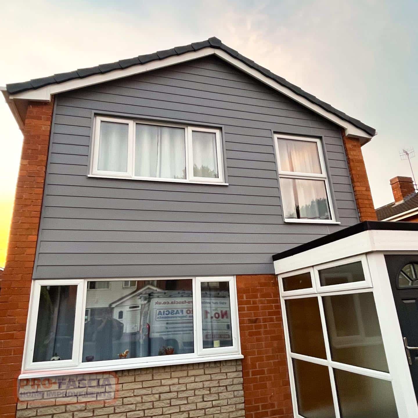 Pro-Fascia Home Improvements: Stunning Storm Grey Shiplap Cladding Installation in Worcester