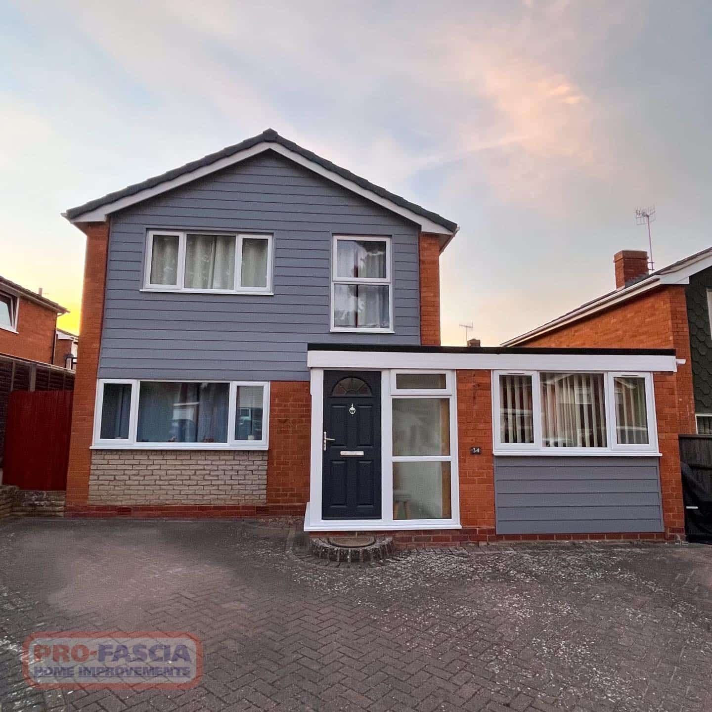 Pro-Fascia Home Improvements: Stunning Storm Grey Shiplap Cladding Installation in Worcester