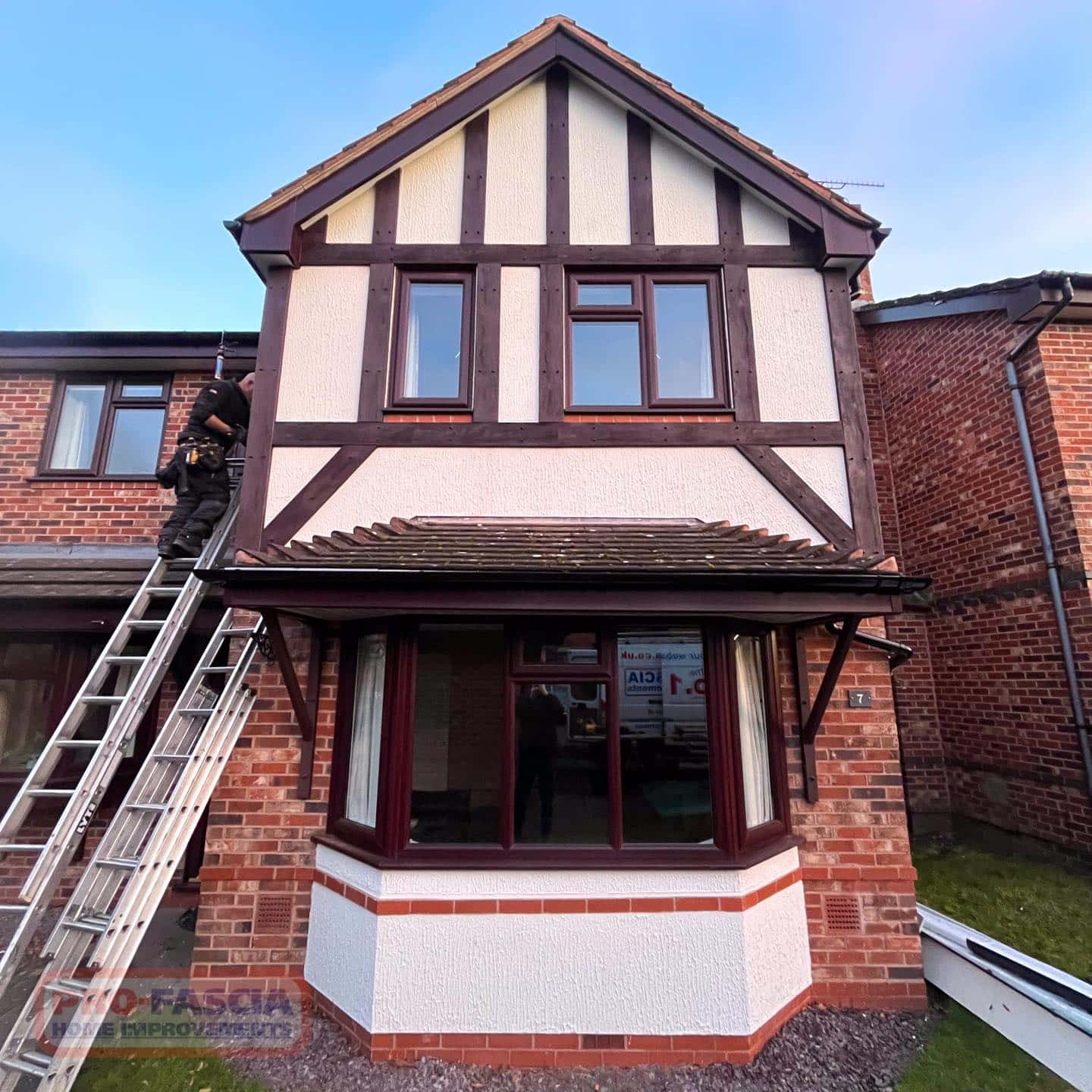 Pro-Fascia Home Improvements: Sophisticated Roofline and Mock Tudor Board Upgrade in Worcester