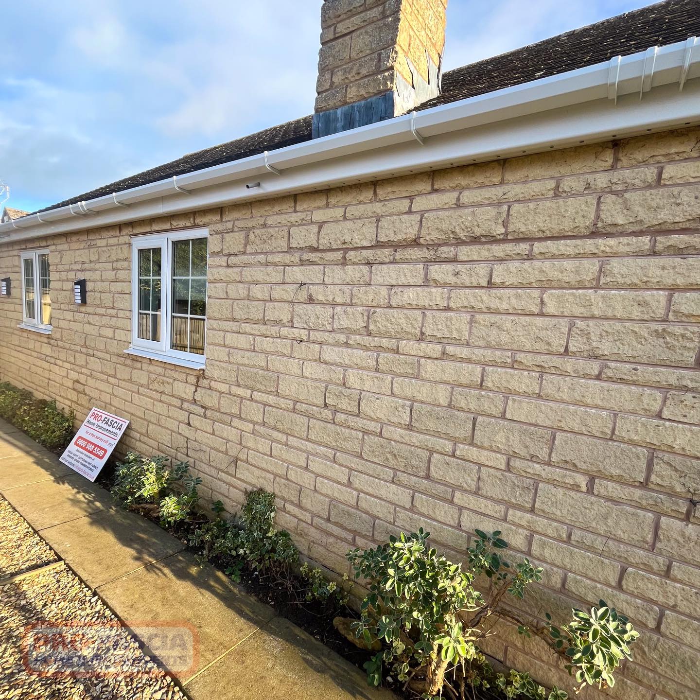 Pro-Fascia Home Improvements: Elegant Roofline and Garage Trimming Upgrade in the Cotswolds